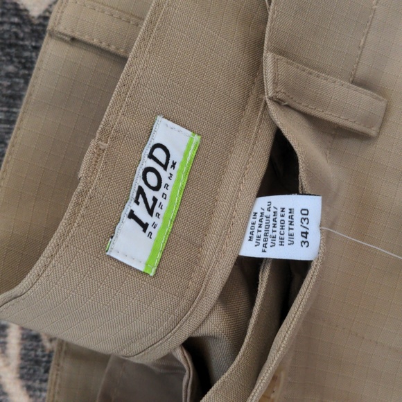 men's izod tan pants 34/30 - Picture 2 of 7